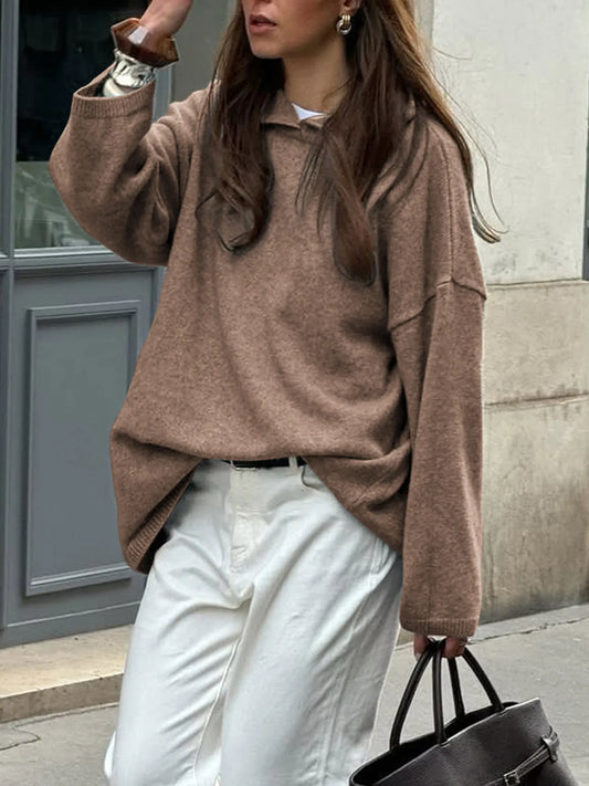 Clea | Suéter Oversize Manga Larga Con Capucha