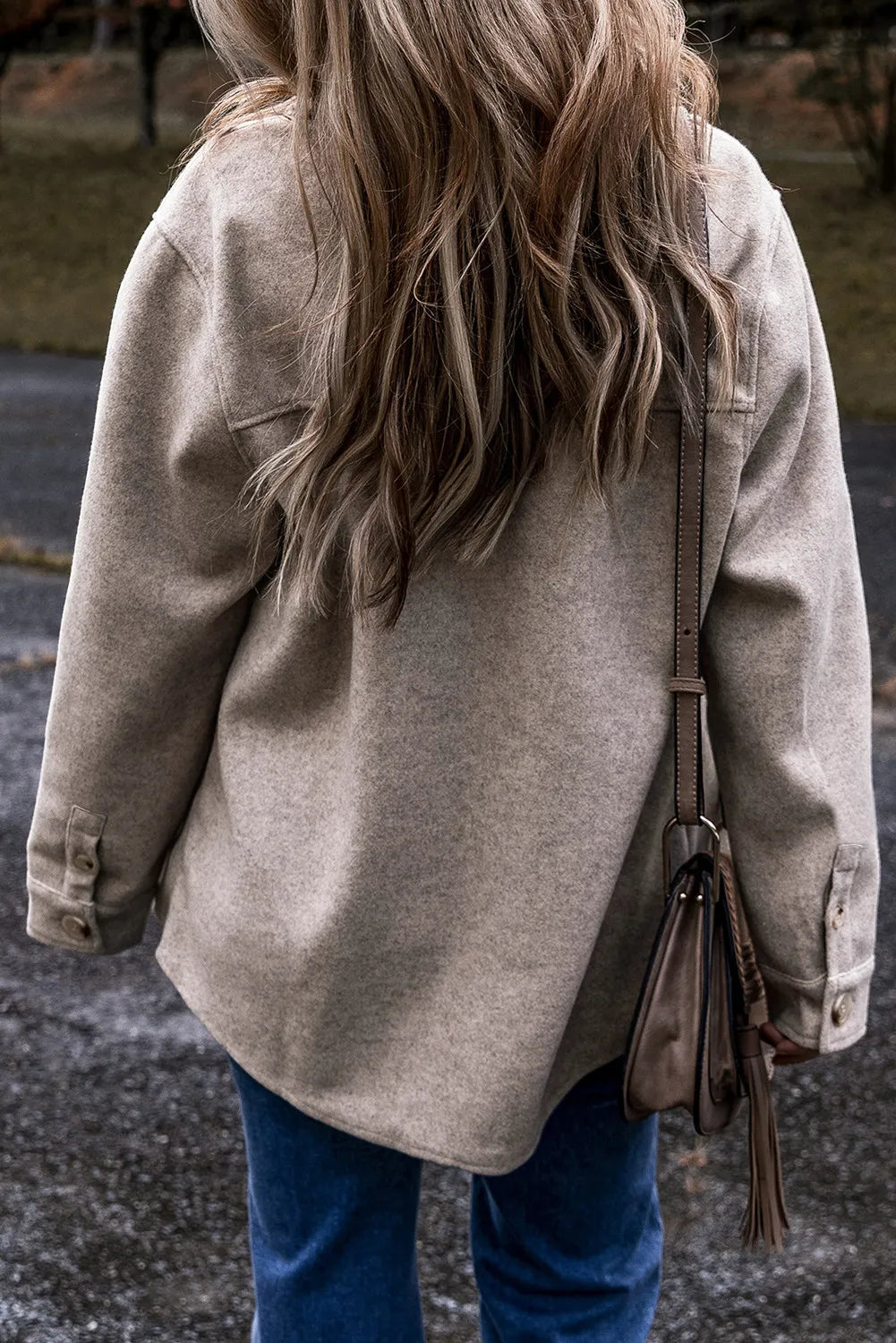 Lorena | Chaqueta Cuello Estructurado - Dust Storm