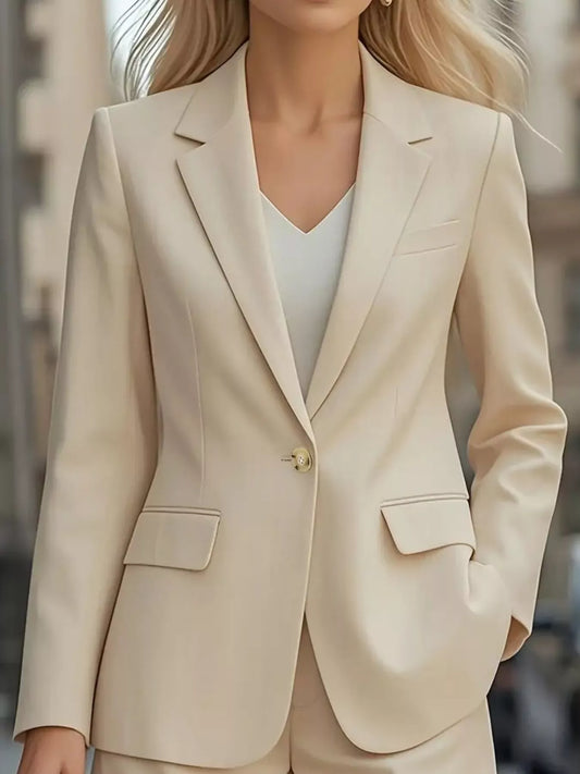 Débora | Blazer Cuello Solapa Un Botón Elegante