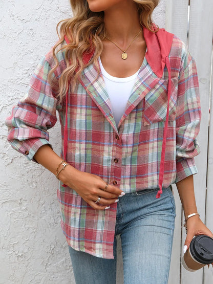 Francisca | Chaqueta con Capucha - Deep Rojo