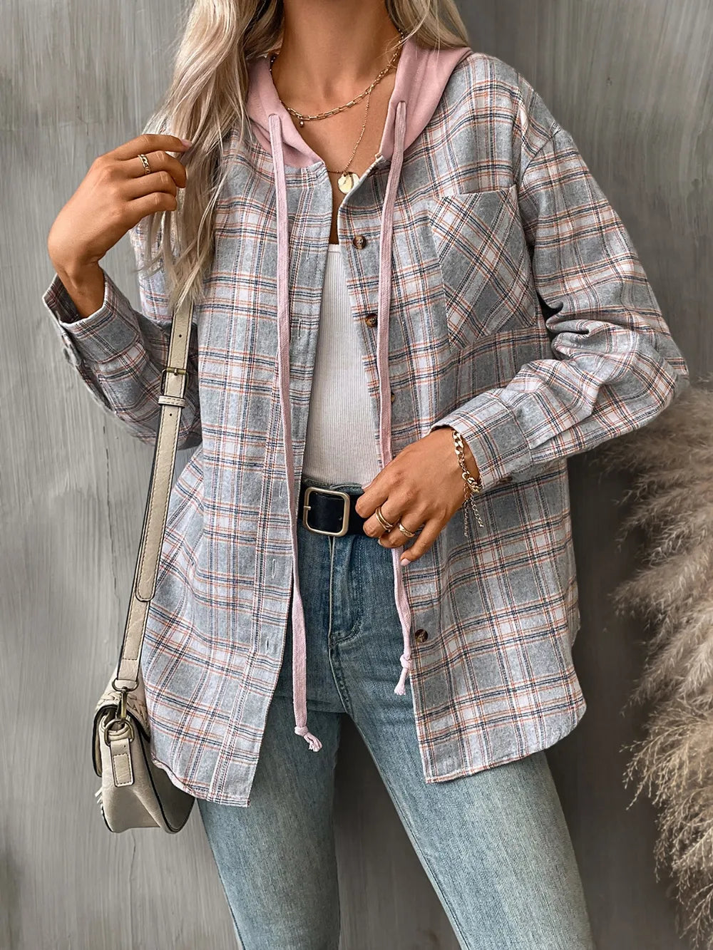 Francisca | Chaqueta con Capucha - Gris