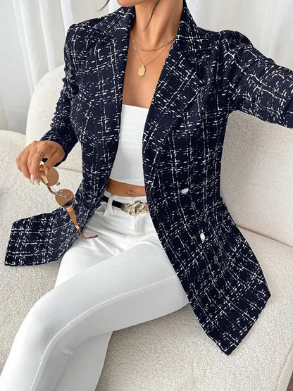 Katia | Blazer Tweed Doble Botonadura