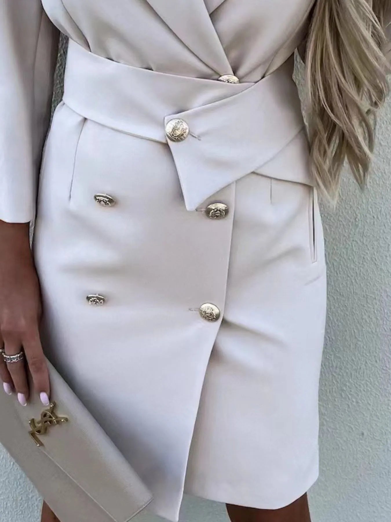 Amara | Blazer Largo Doble Botonadura