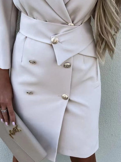 Amara | Blazer Largo Doble Botonadura