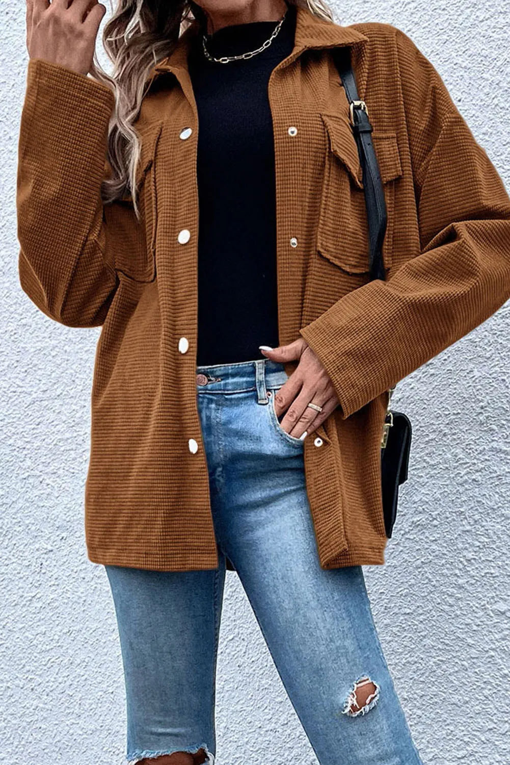 Emma | Chaqueta con Bolsillos - Café