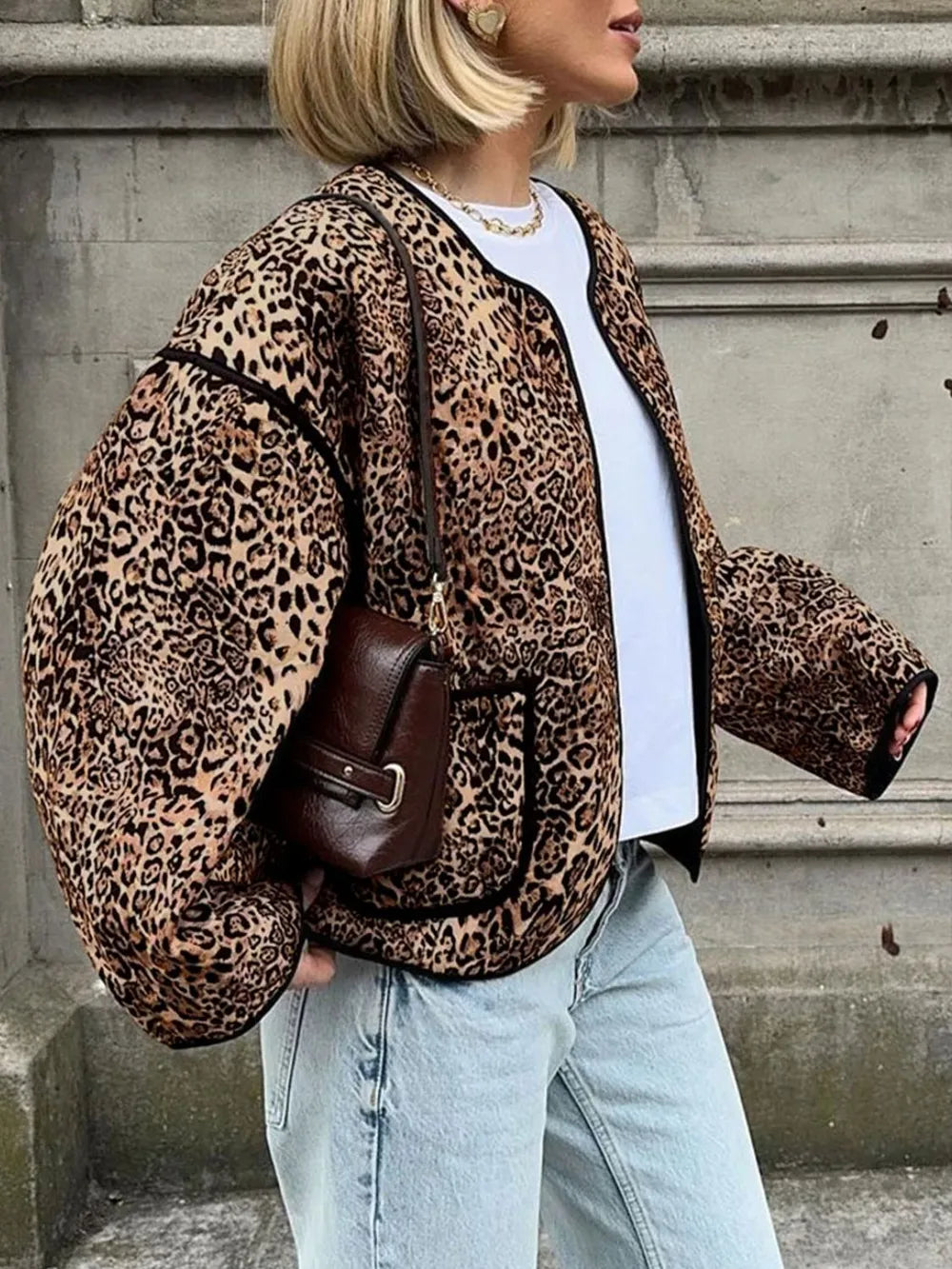 Lila | Chaqueta Print Animal - Leopardo