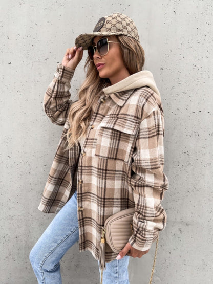 Marina | Chaqueta con Capucha - Camello
