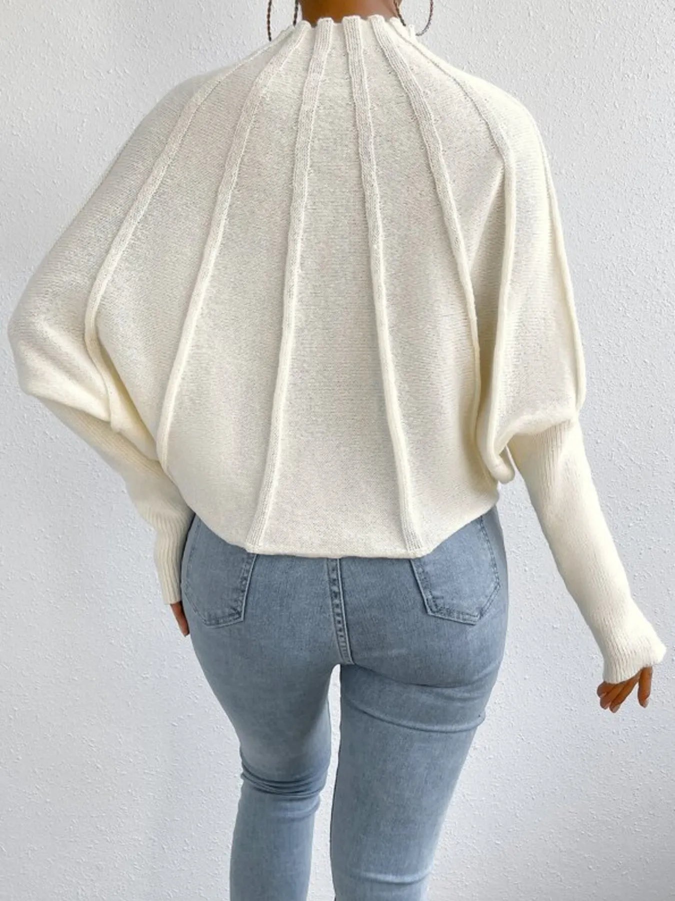 Bella | Suéter Cuello Cisne Acanalado Manga Larga