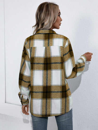 Yolanda | Chaqueta Cuadros Clásica - Dorado