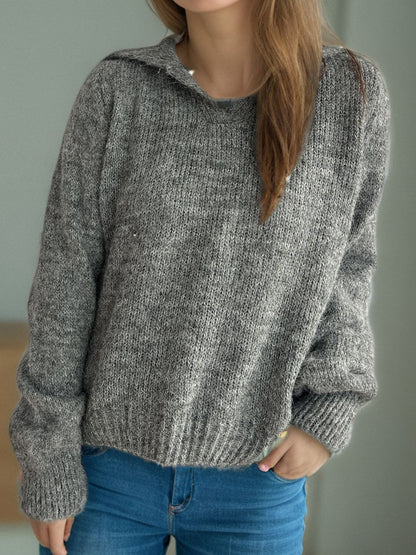 Amber | Suéter Cuello Camisero Manga Larga