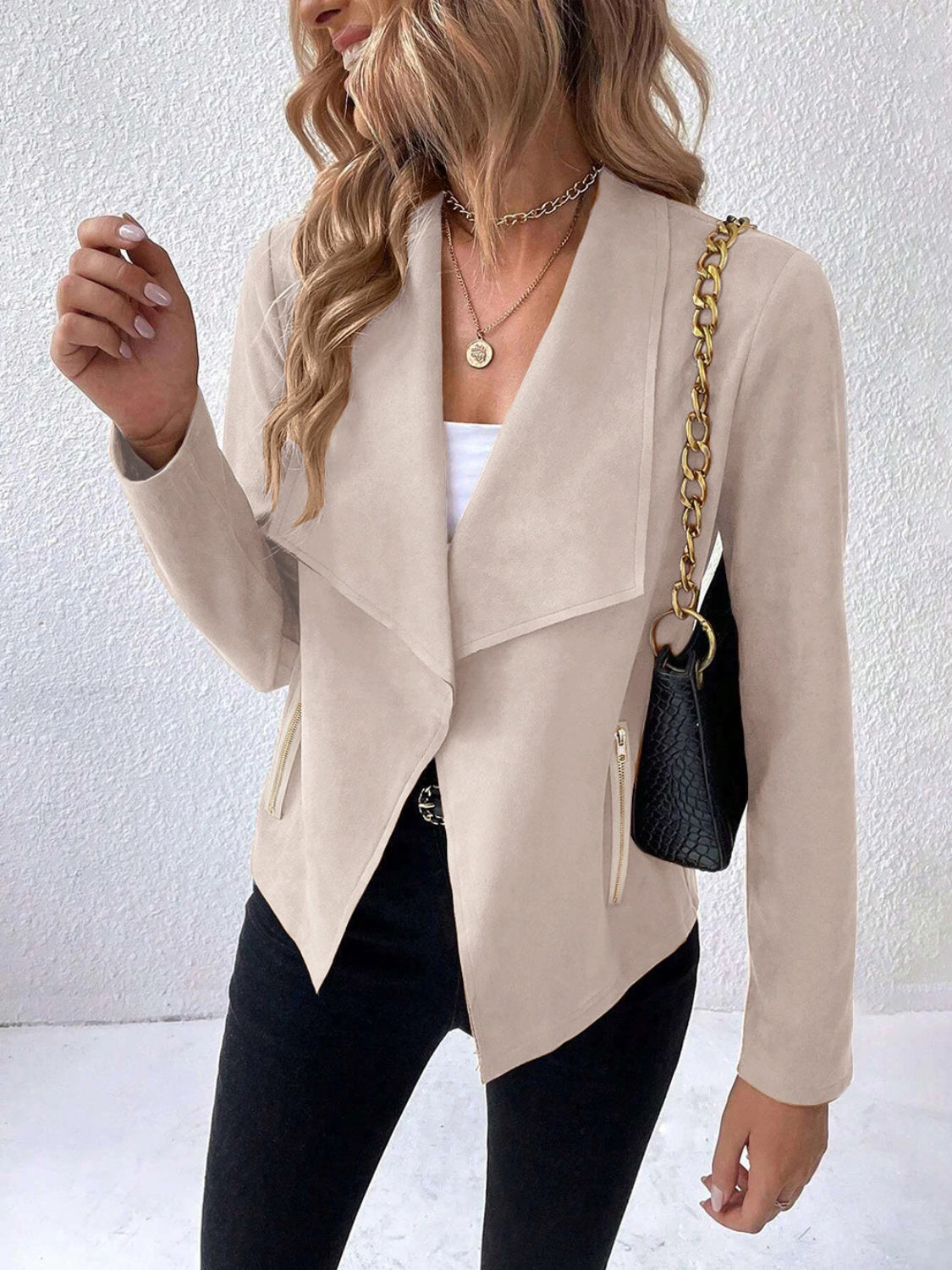 Alejandra | Chaqueta Cuello Estructurado - Caramelo