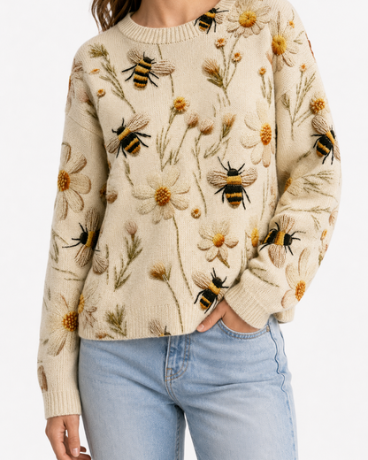 Abeja | Suéter Nórdico Bordado