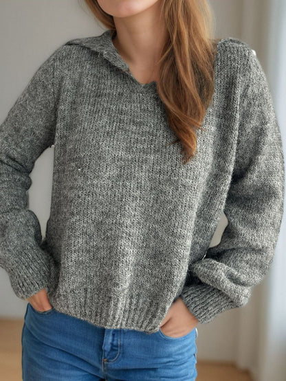 Amber | Suéter Cuello Camisero Manga Larga