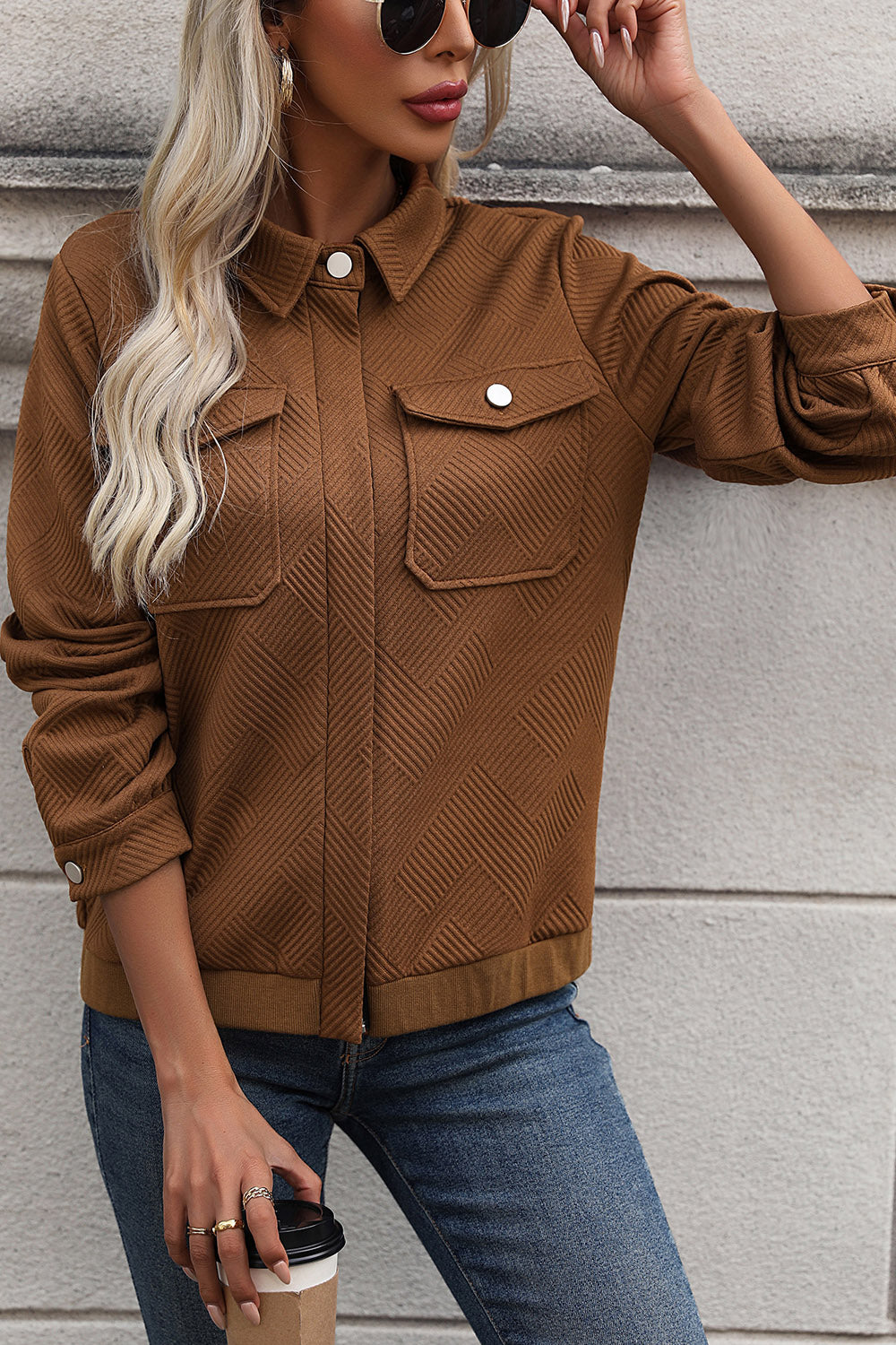 Tamara | Chaqueta Polar Zip - Burnt  Umber