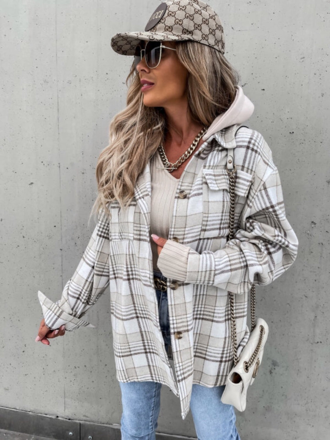 Marina | Chaqueta con Capucha - Camello