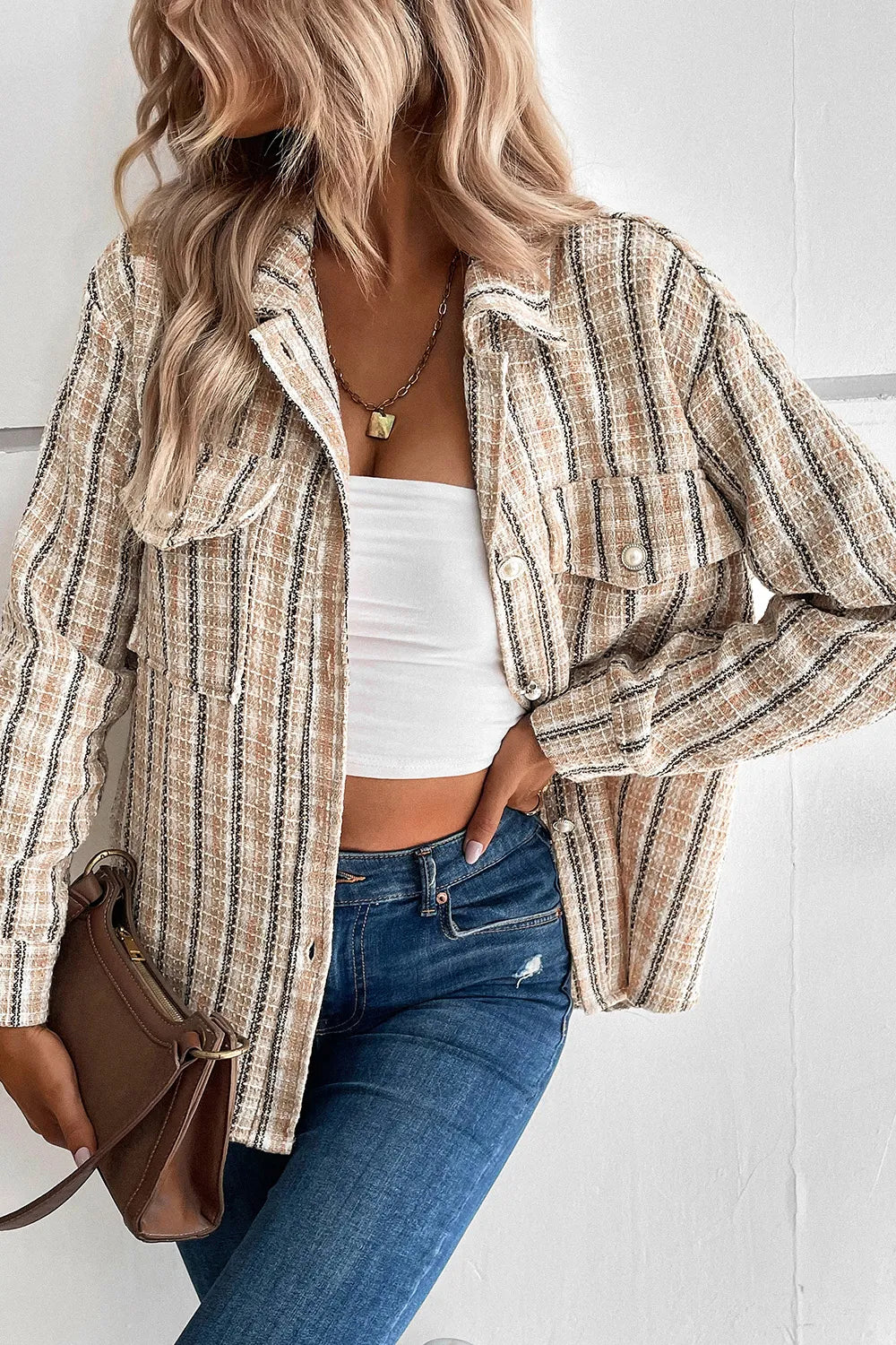 Valeria | Chaqueta con Bolsillos - Tostado
