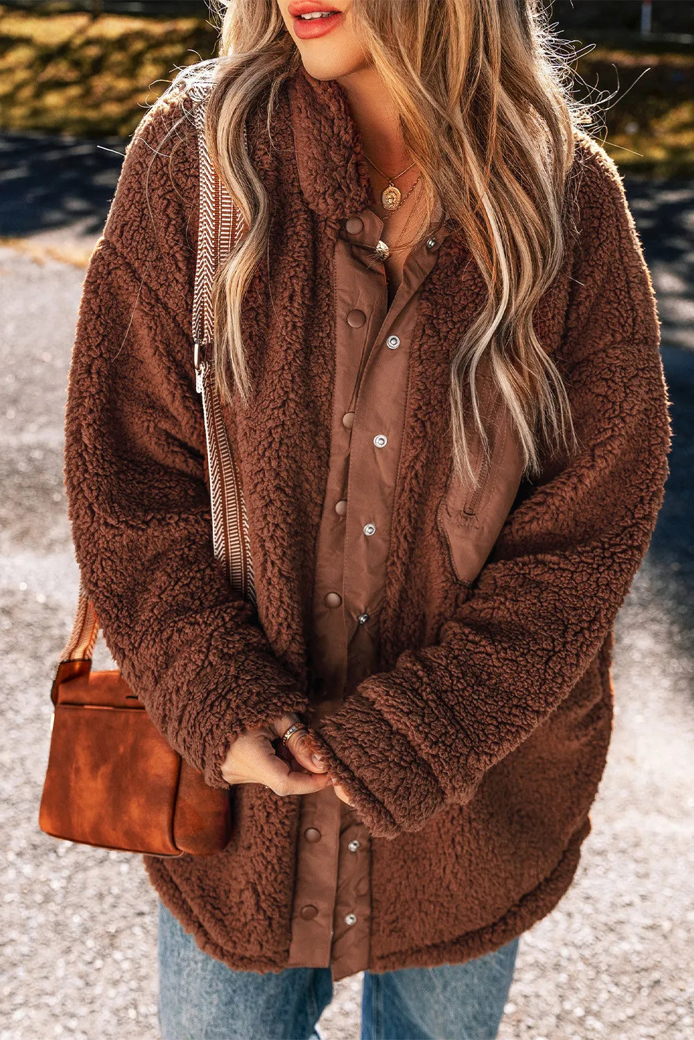 Camille | Chaqueta Hombro Caído - Café