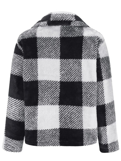Cecilia | Chaqueta Tartán Elegante - Negro