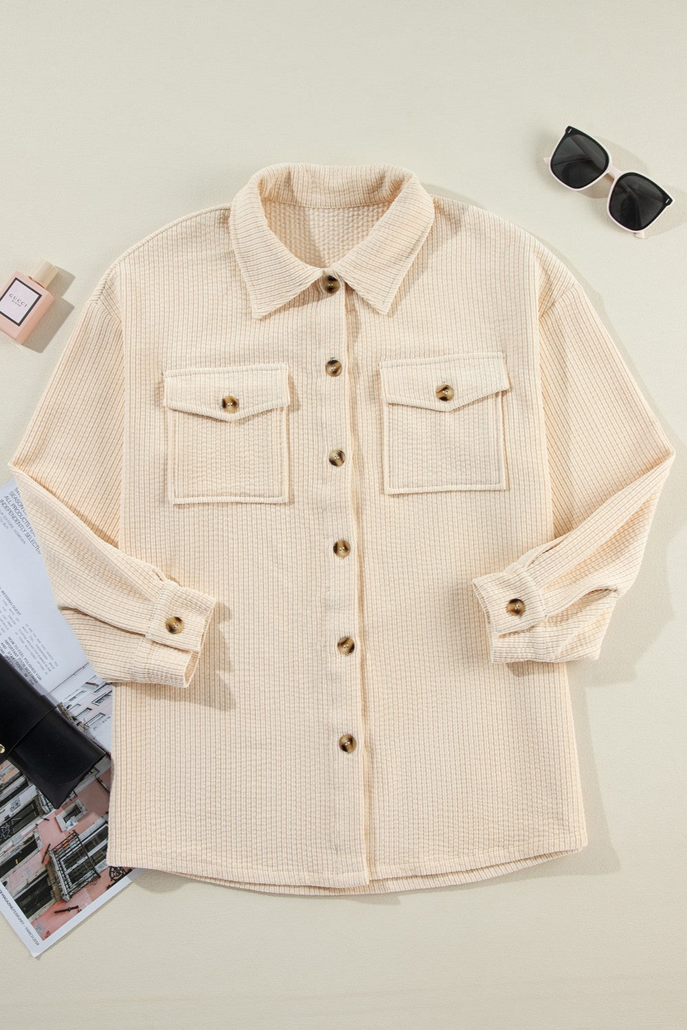 Irene | Chaqueta Hombro Caído - Beige