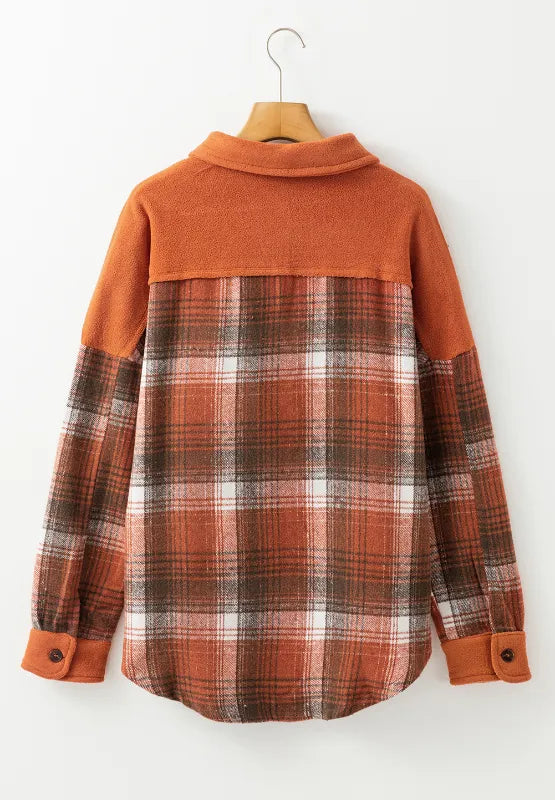 Aurora | Chaqueta Cuadros Clásica - Terracota