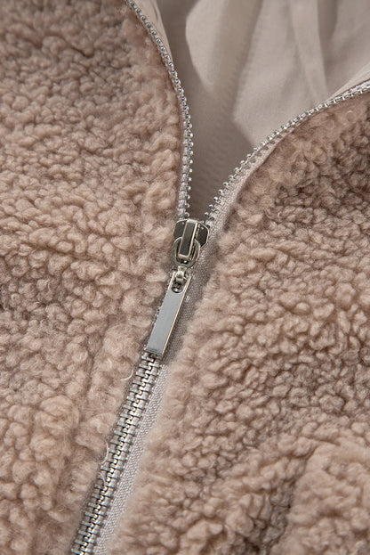 Zara | Chaqueta Polar Zip - Moca