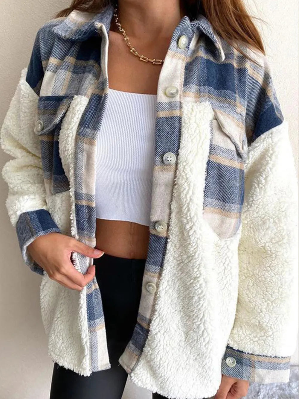 Isadora | Chaqueta Botonera Chic - Dusty Azul