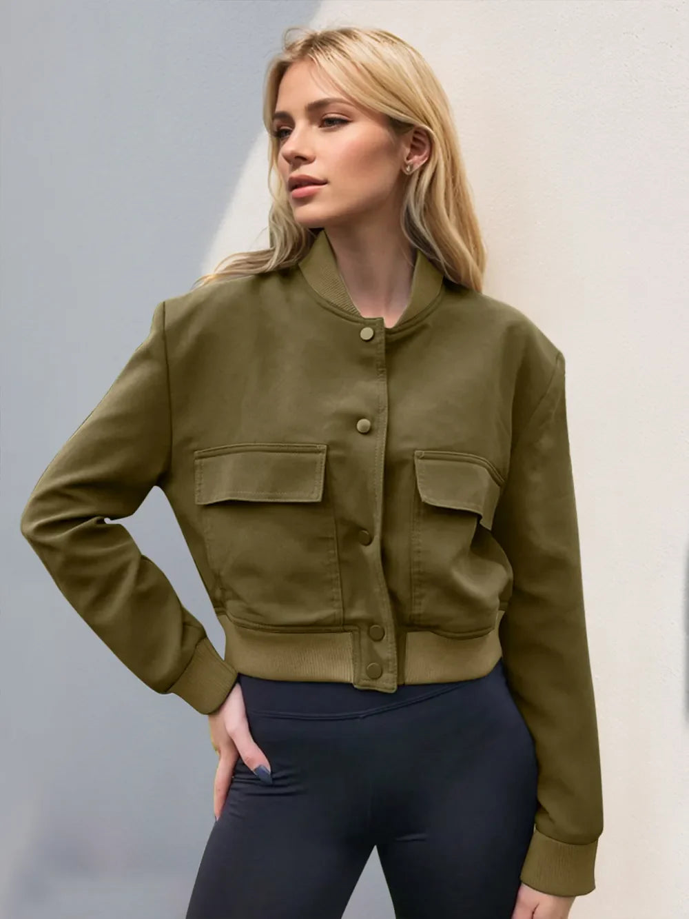Matilde | Chaqueta con Bolsillos - Moss
