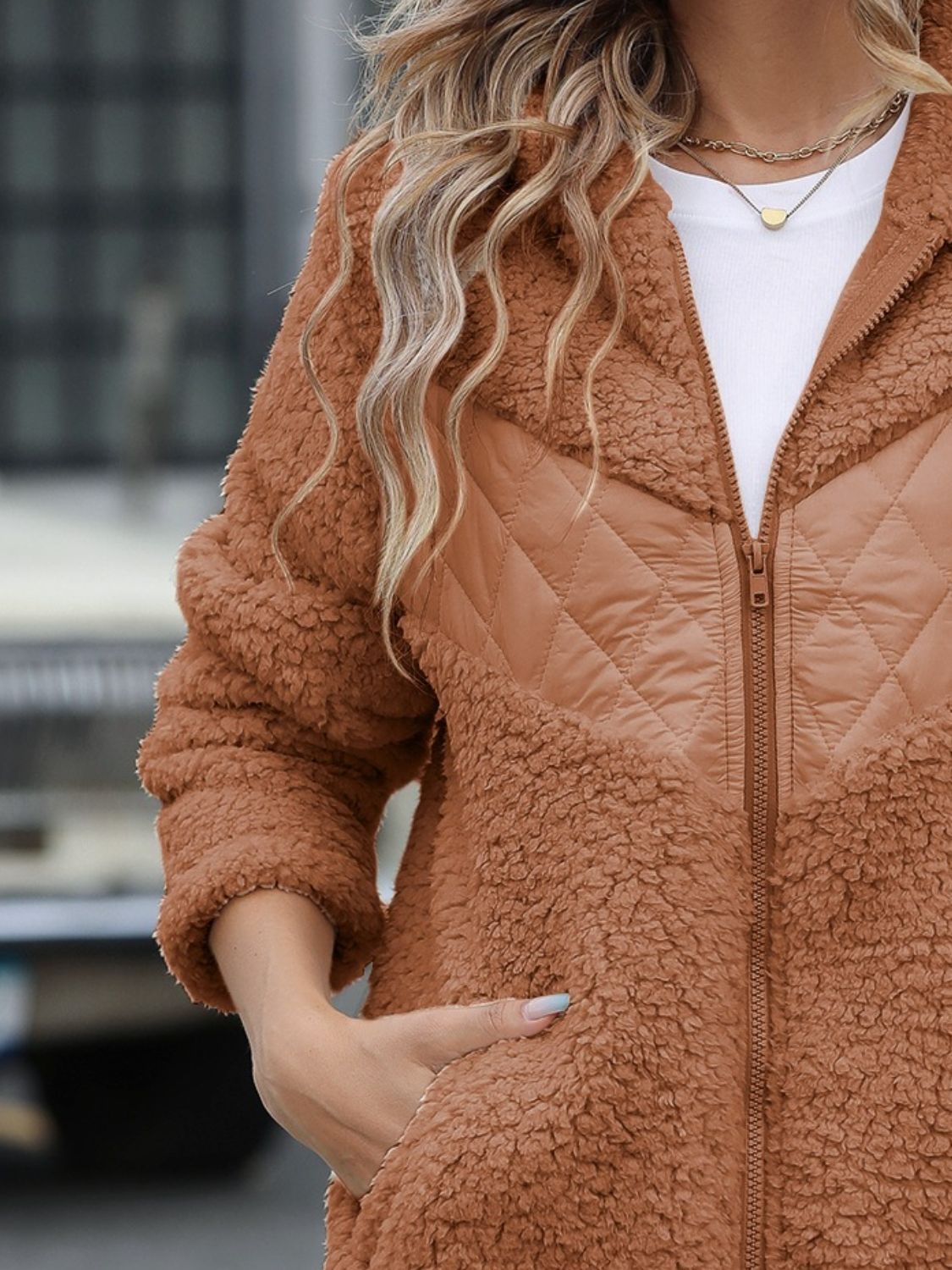 Luna | Chaqueta con Capucha - Crema