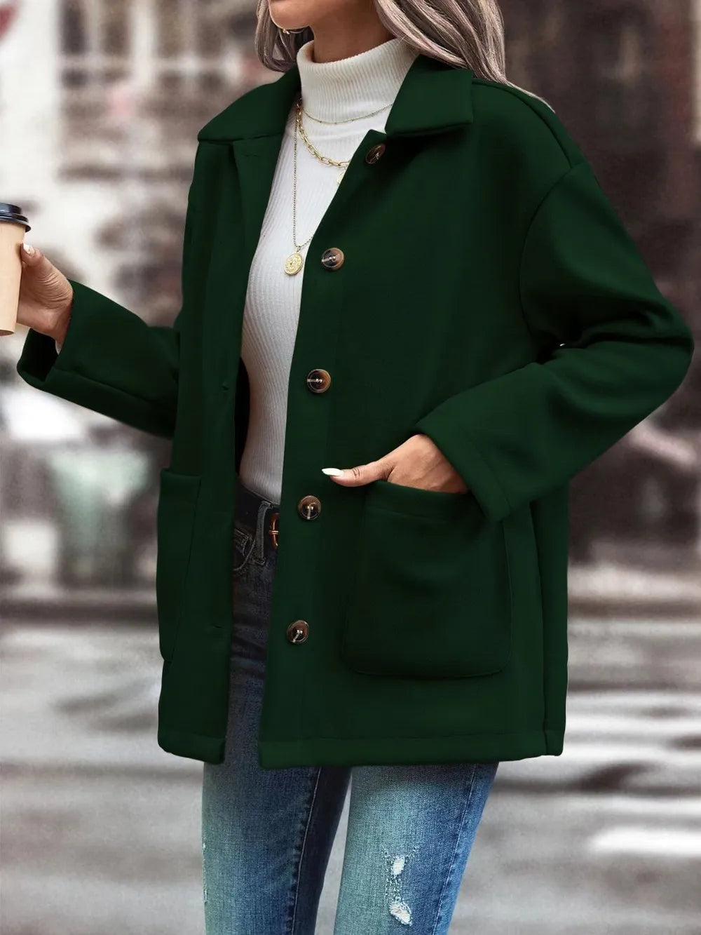 Loreto | Chaqueta con Bolsillos - Negro Forest