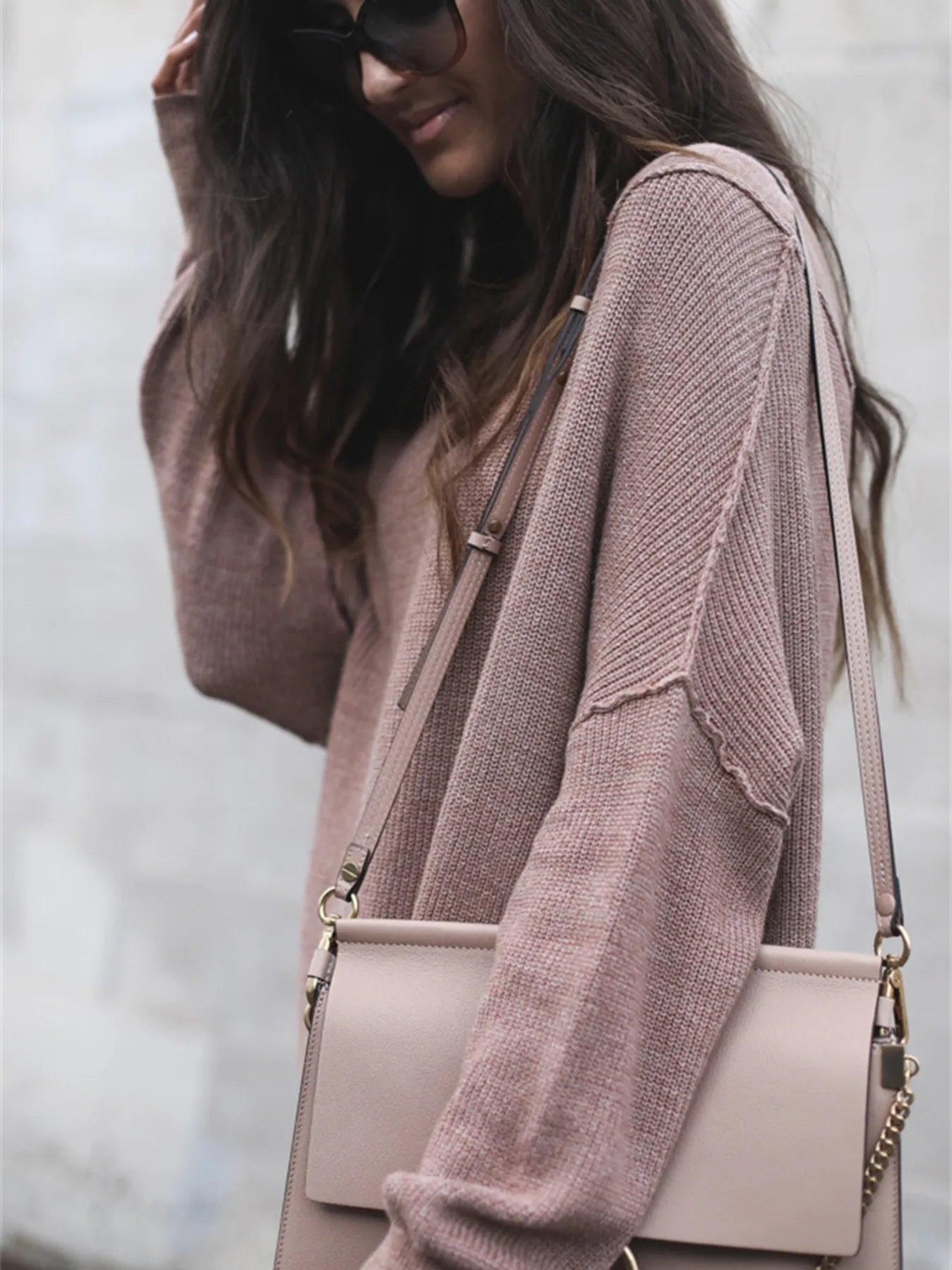 Dariana | Suéter Acanalado Relaxed Fit Manga Larga