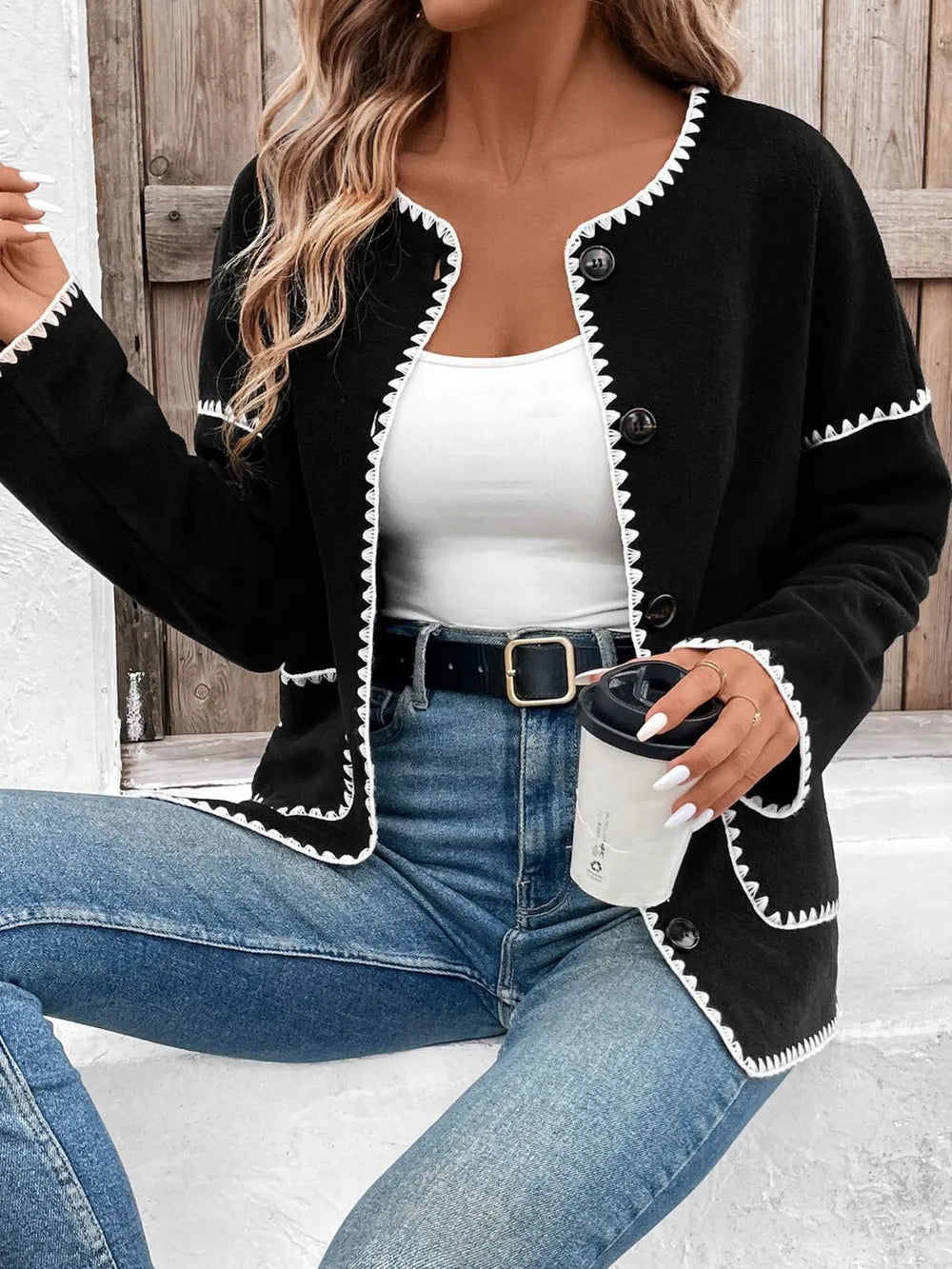 Magdalena | Chaqueta con Bolsillos - Negro