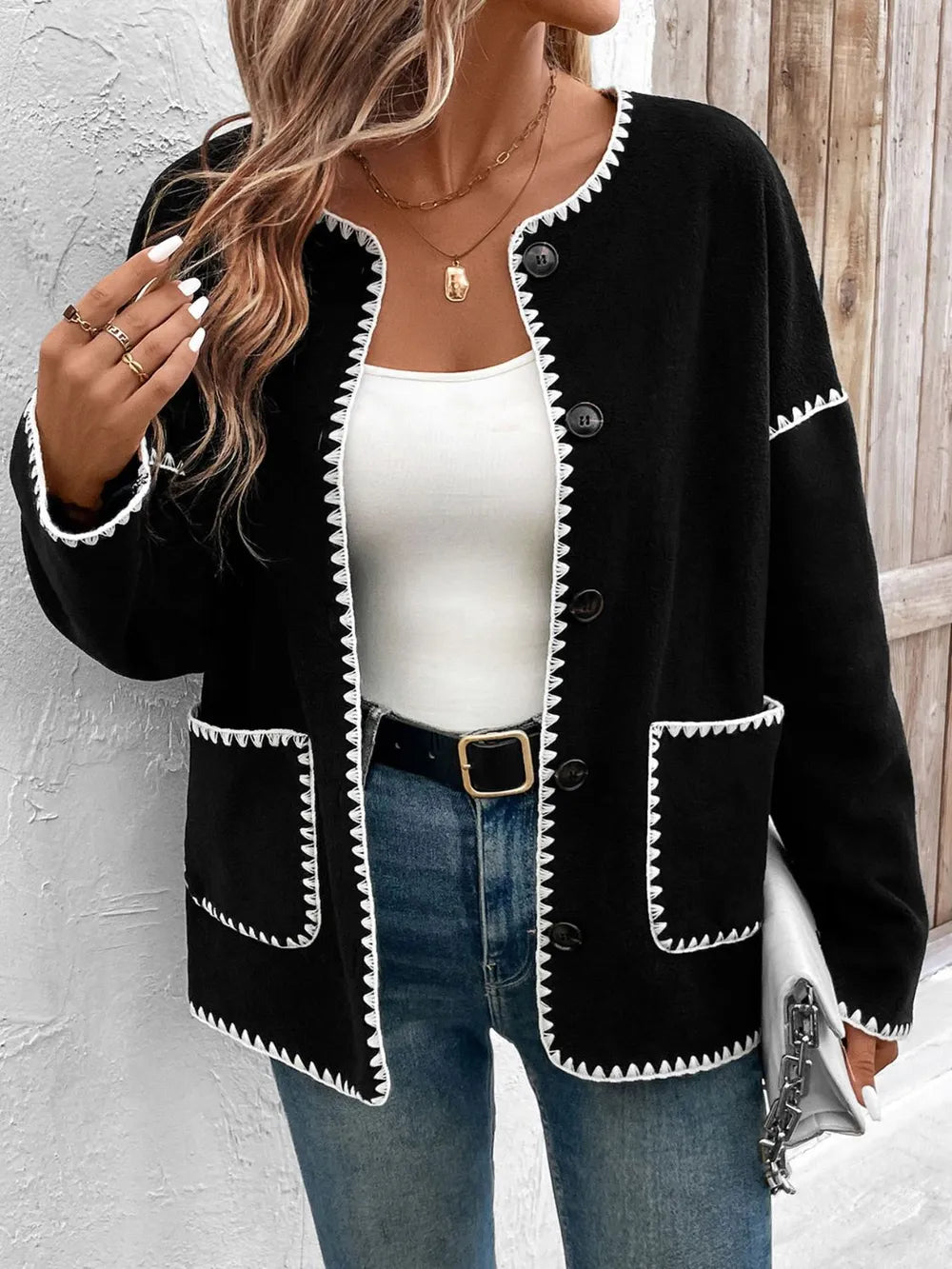 Magdalena | Chaqueta con Bolsillos - Negro