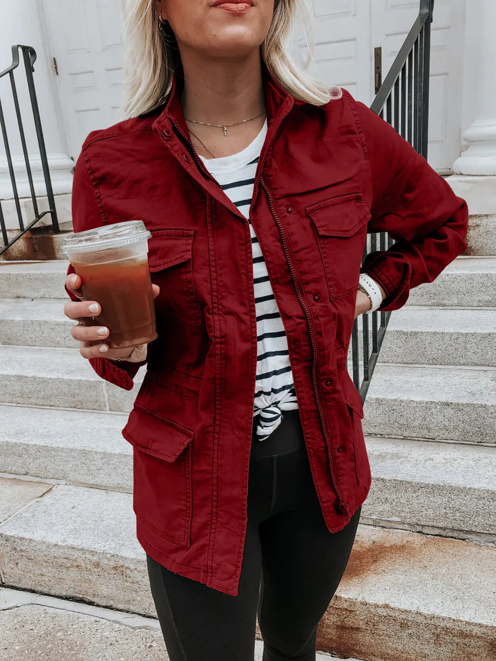 Simona | Chaqueta Polar Zip - Óxido