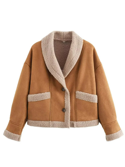 Consuelo | Chaqueta Cuello Estructurado - Ocre