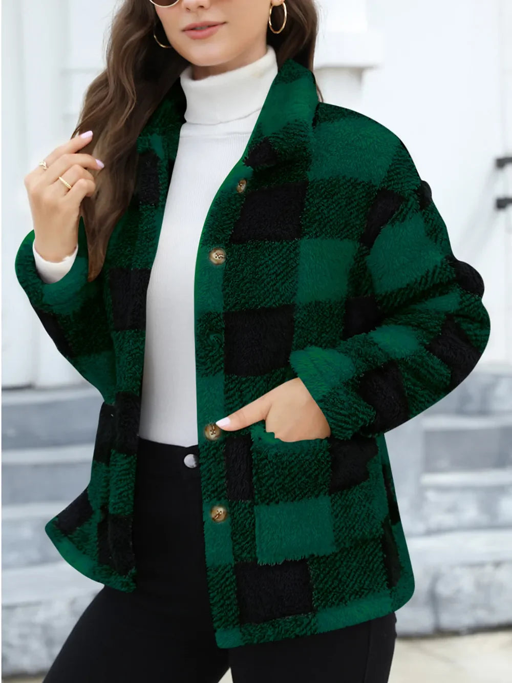 Amelia | Chaqueta Botonera Chic - Deep Rojo