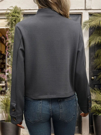 Antonella | Chaqueta Texturizada - Gris Oscuro
