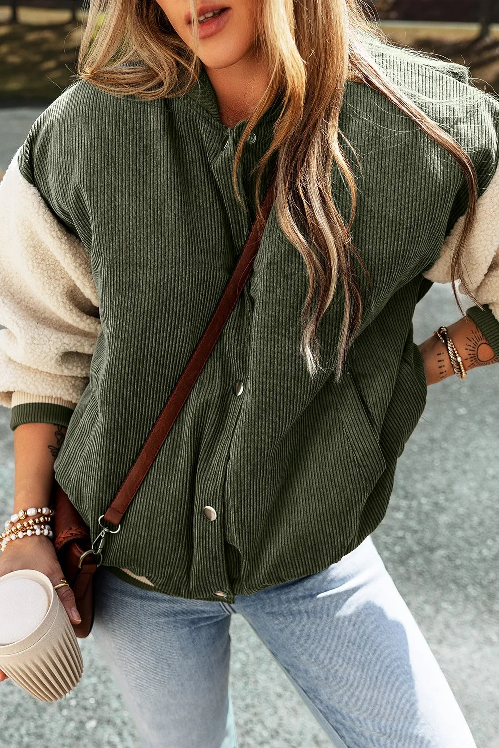 Cristina | Chaqueta Cuello Estructurado - Moss