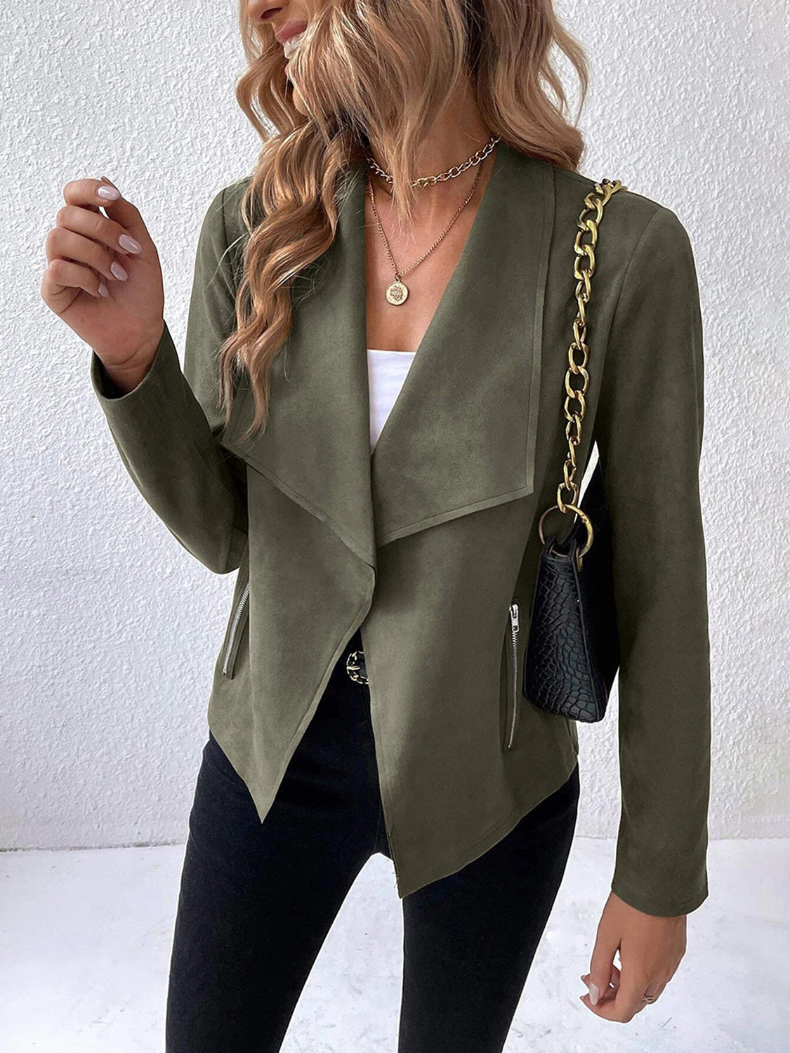 Alejandra | Chaqueta Cuello Estructurado - Caramelo