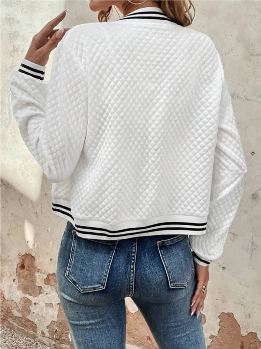 Pilar | Chaqueta Polar Zip - Blanco