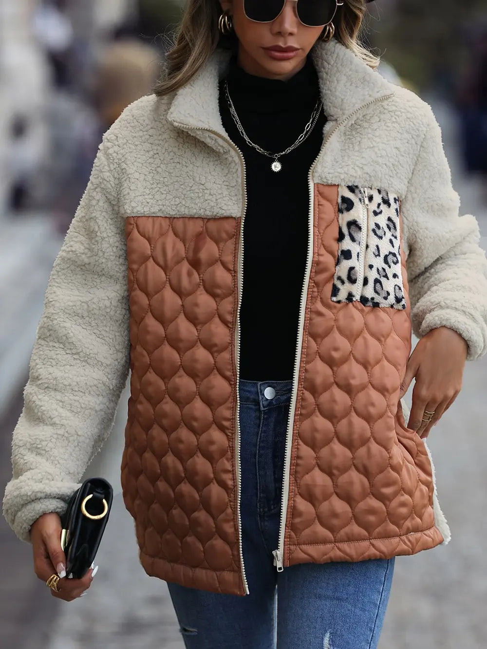 Valentina | Chaqueta Print Animal - Caramelo