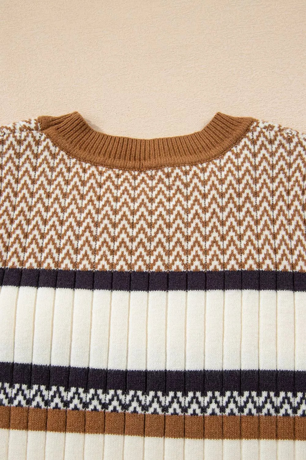 Dunia | Suéter Stripe Stylish Estampado Tejidoted Acanalado Trim Slim