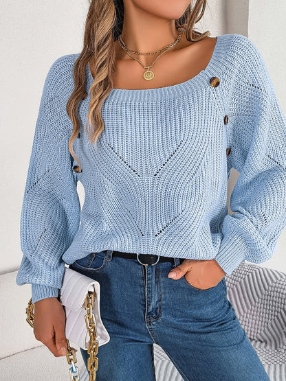 Brigida | Suéter Calado Con Botones Square