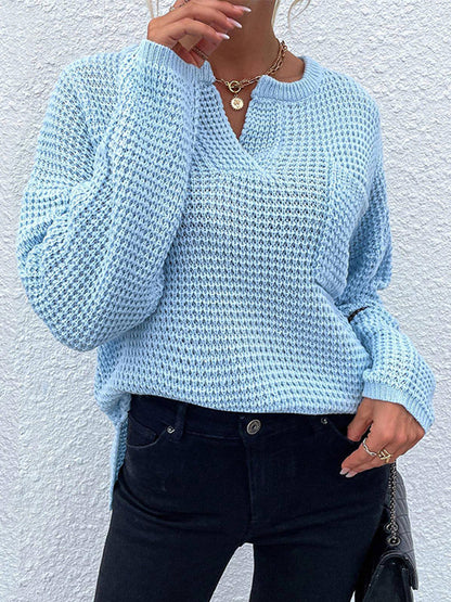 Bethany | Suéter Notched Manga Larga