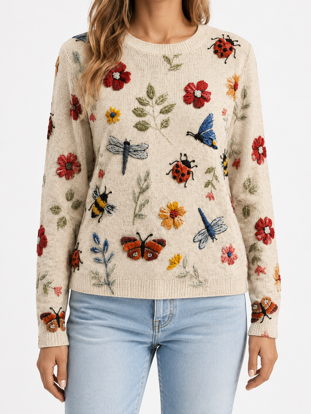 Encantado | Suéter Floral Tejido
