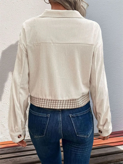 Javiera | Chaqueta Pata de Gallo - Beige
