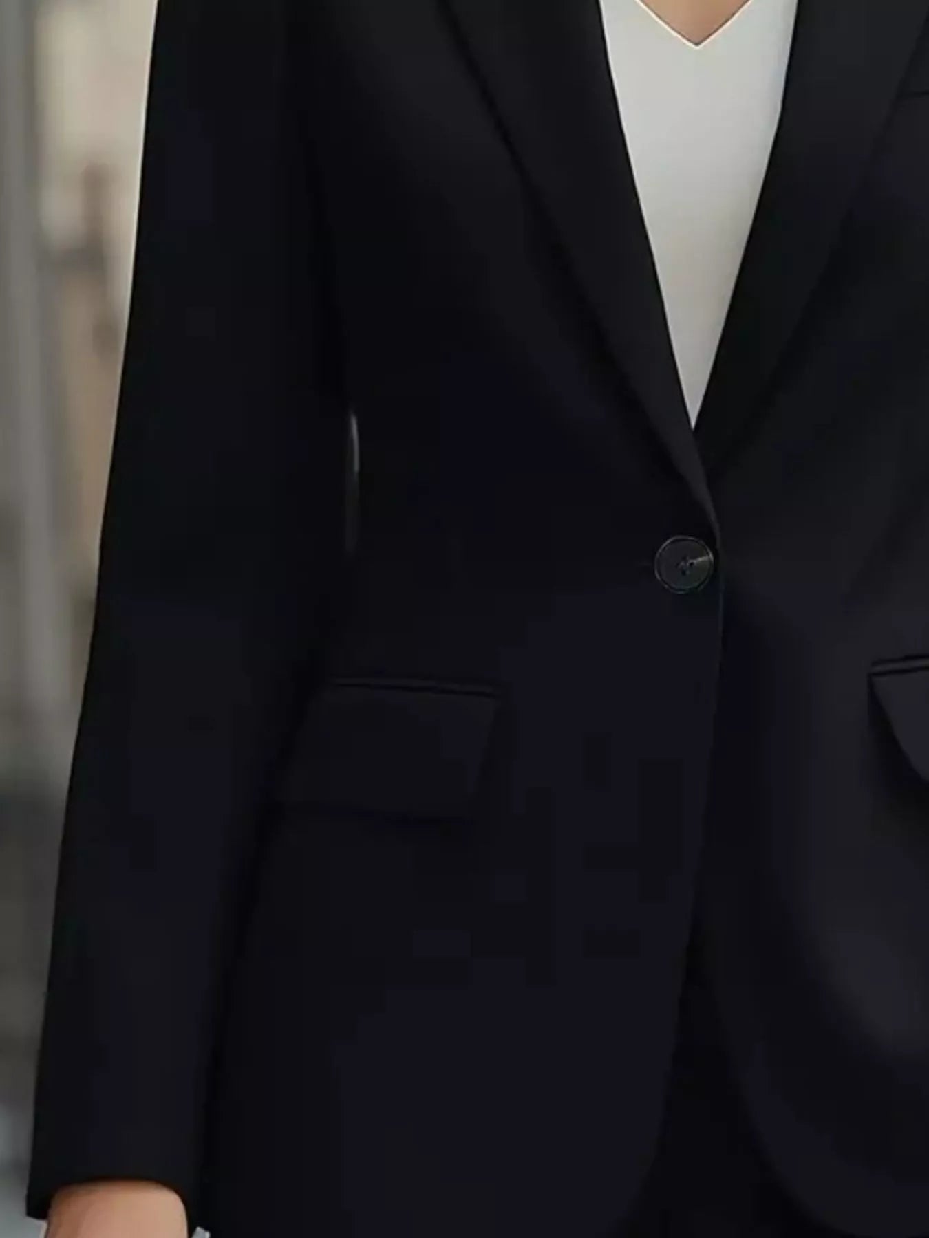 Débora | Blazer Cuello Solapa Un Botón Elegante