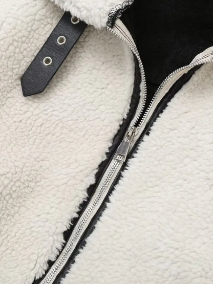 Belén | Chaqueta Polar Zip - Blanco