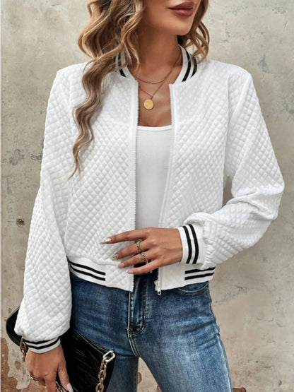 Pilar | Chaqueta Polar Zip - Blanco