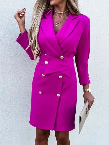 Amara | Blazer Largo Doble Botonadura