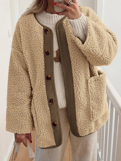 Regina | Chaqueta Sherpa Suave - Tostado